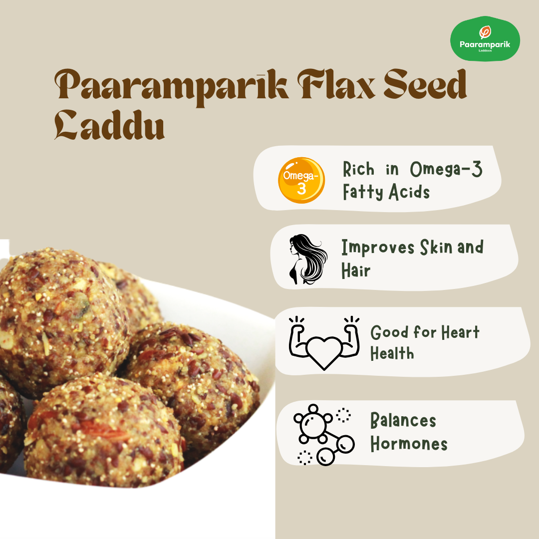 Flax Seed Laddu with Dry Fruits-6 pieces