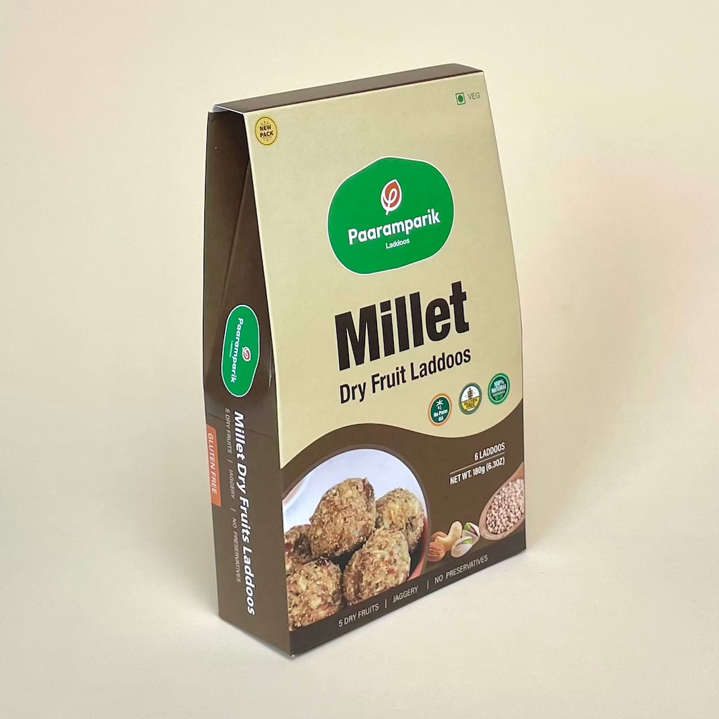 Millet Laddu with Dry Fruits – 6 pieces