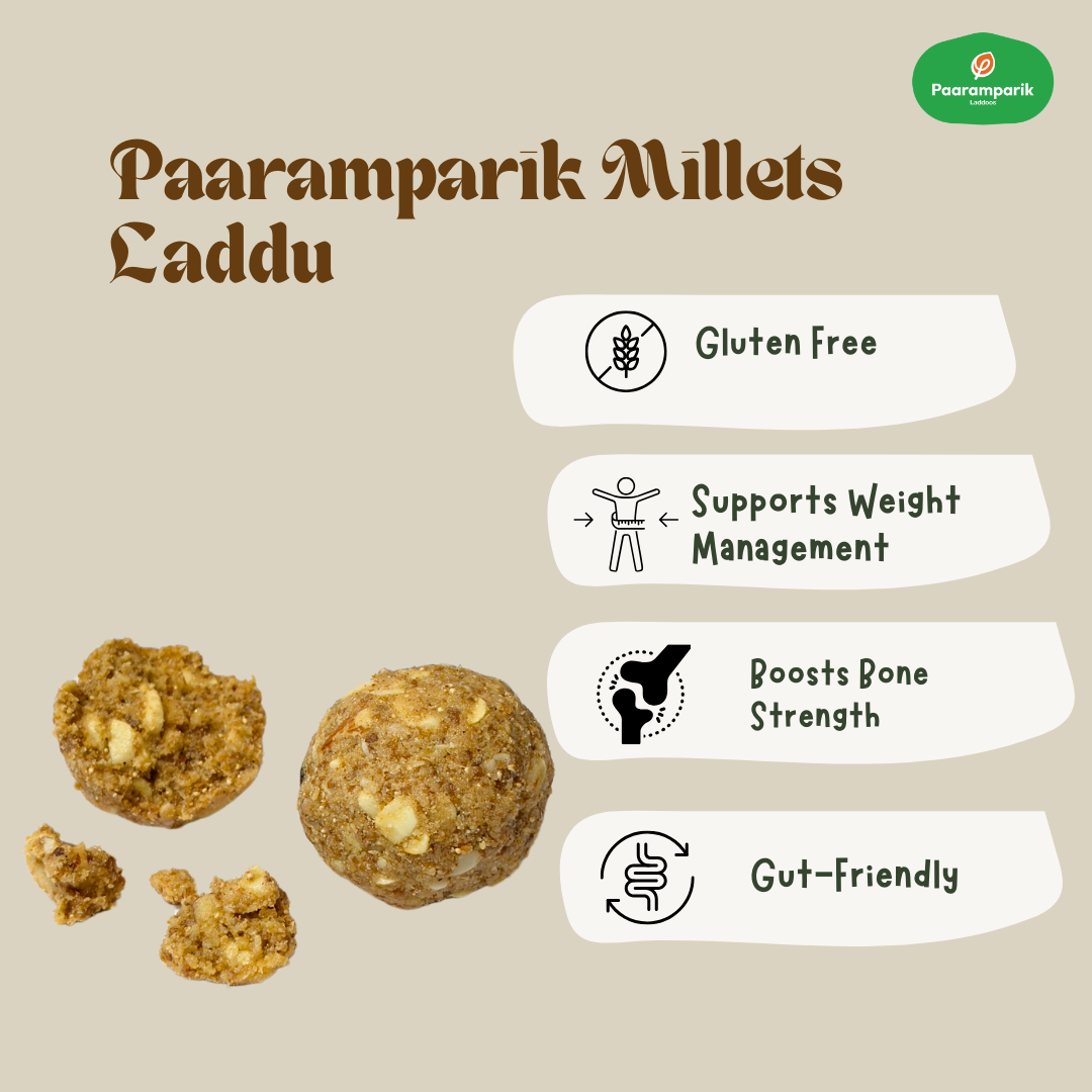 Millet Laddu with Dry Fruits – 6 pieces