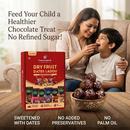Dry Fruit Laddu Assorted Box – No added Sugar, 6 Flavour