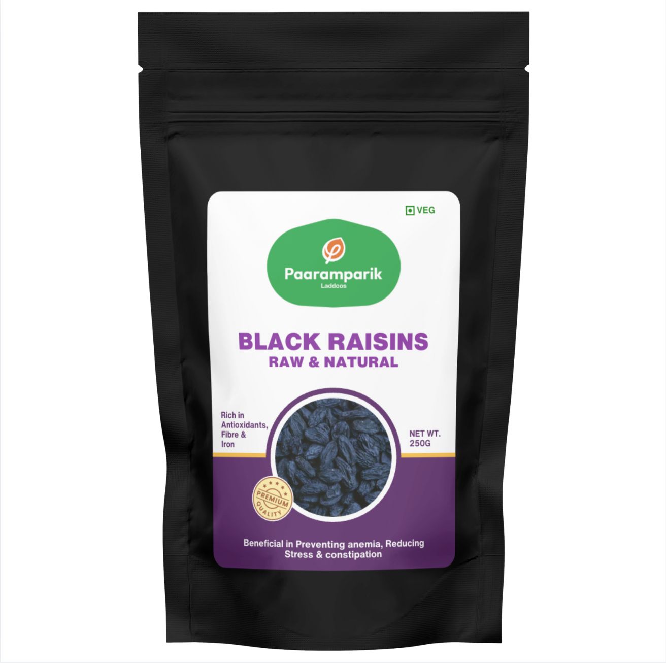 Paaramparik Black Raisins Seedless| Kali Kishmish Premium Fresh - 250 gms