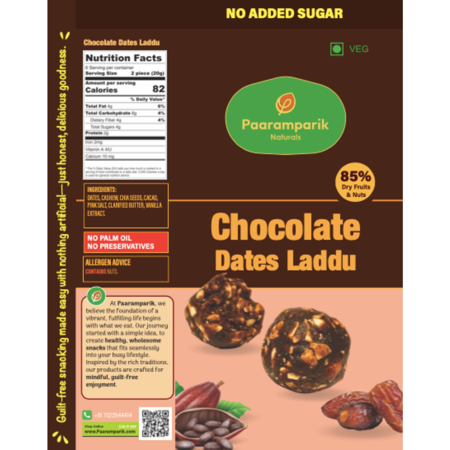 Paaramparik Diwali Gift Hamper – Chocolate Laddu, Nuts Trail, Namkeens