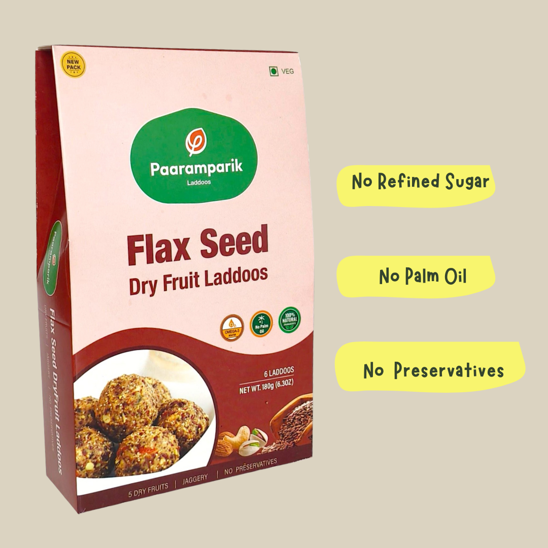 Flax Seed Laddu with Dry Fruits-6 pieces
