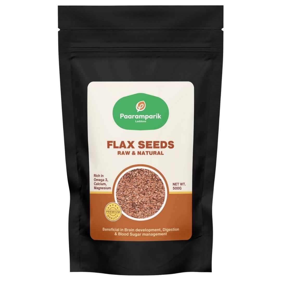Flax Seeds Raw Unsalted - Alsi Seeds - 500 gms