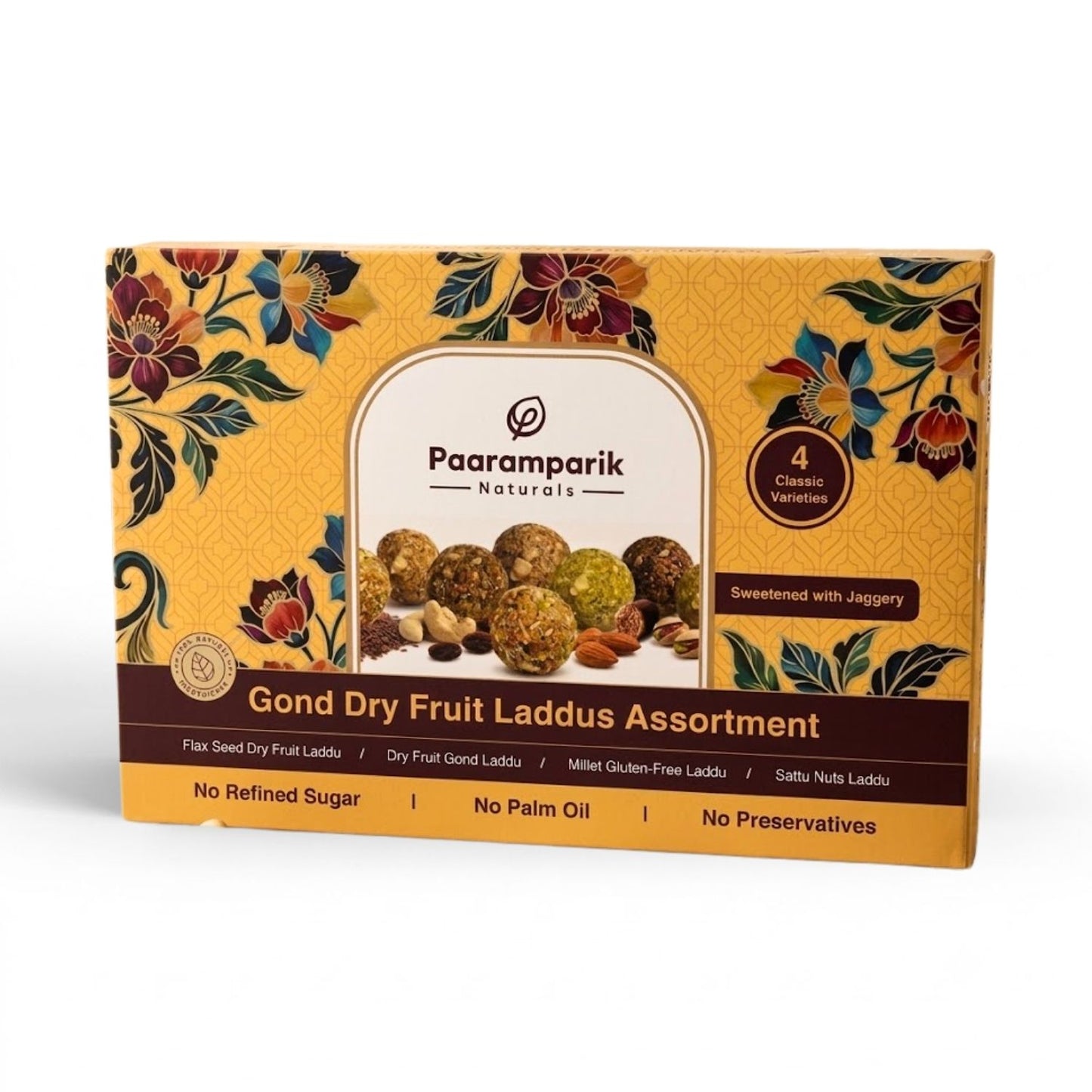 Gond Dry Fruit Laddus Assortment - 4 Varieties