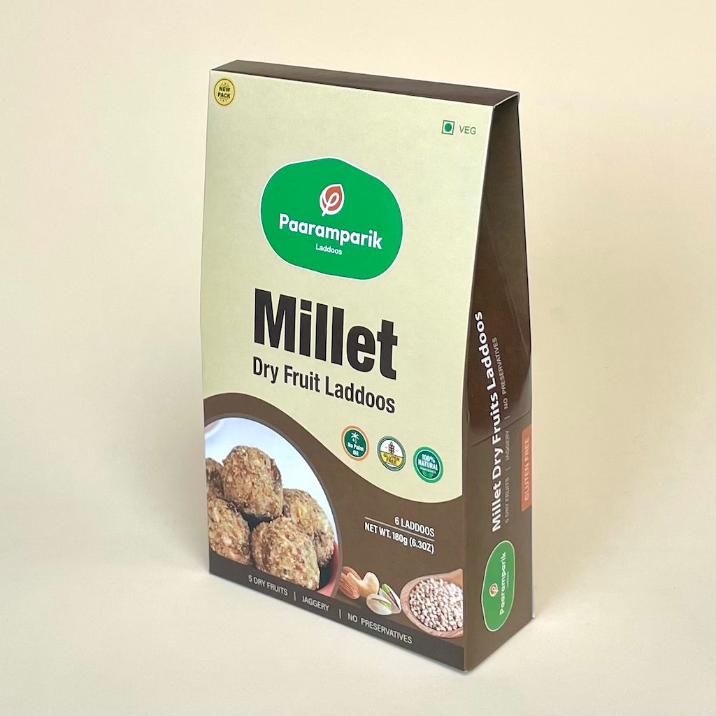Millet Laddu with Dry Fruits – 6 pieces