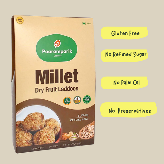 Millet Laddu with Dry Fruits – 6 pieces