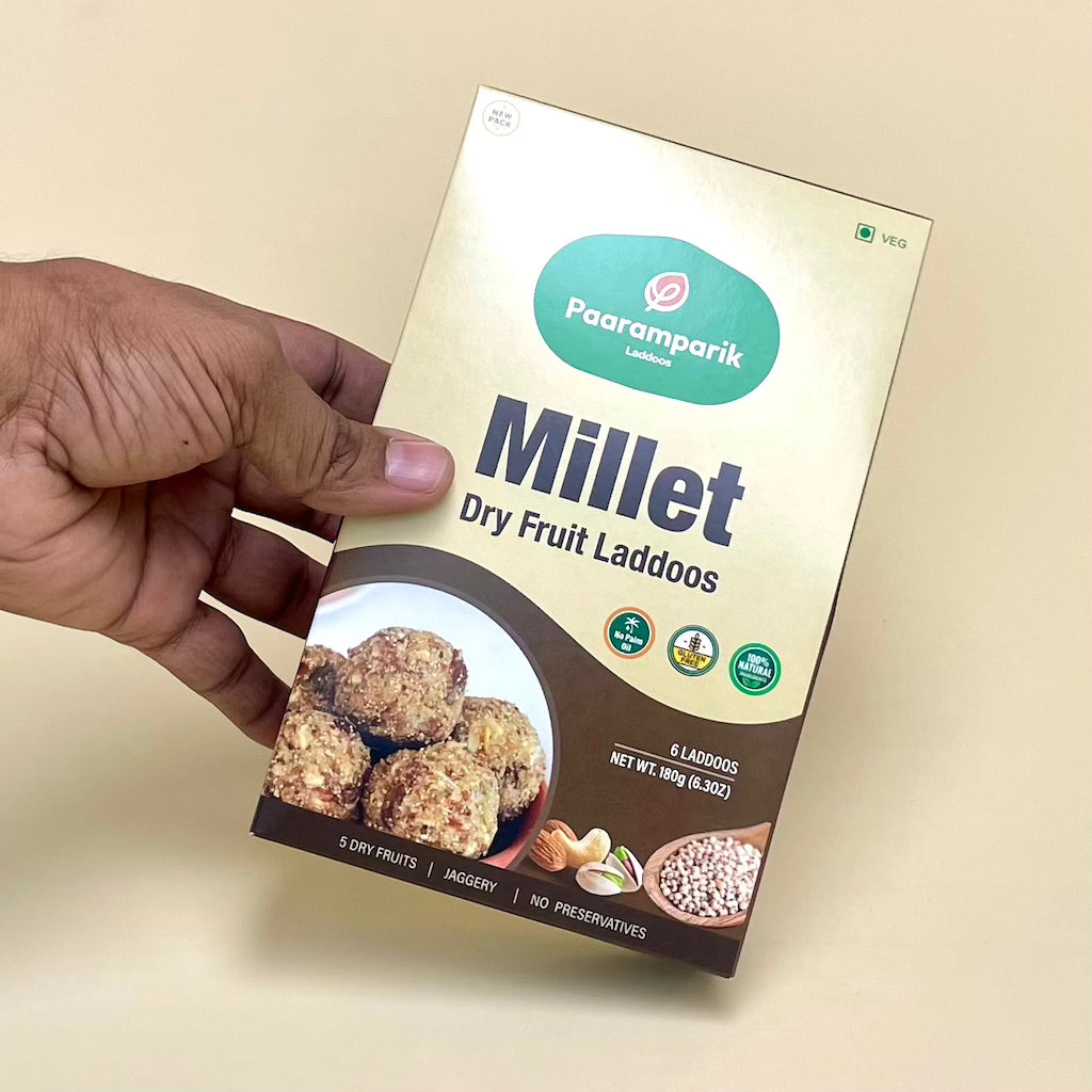 Millet Laddu with Dry Fruits – 6 pieces