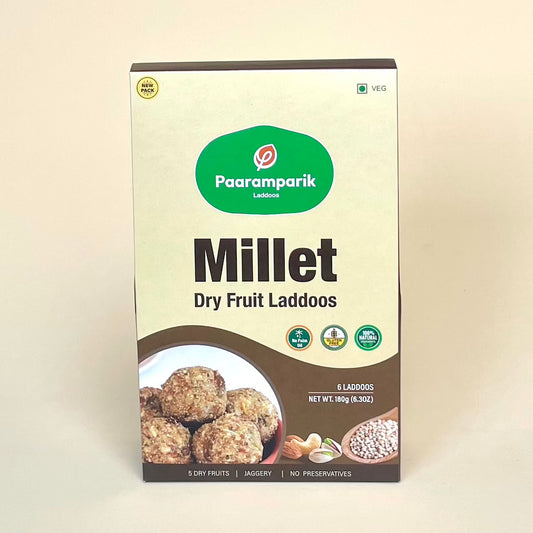 Millet Laddu with Dry Fruits – 6 pieces
