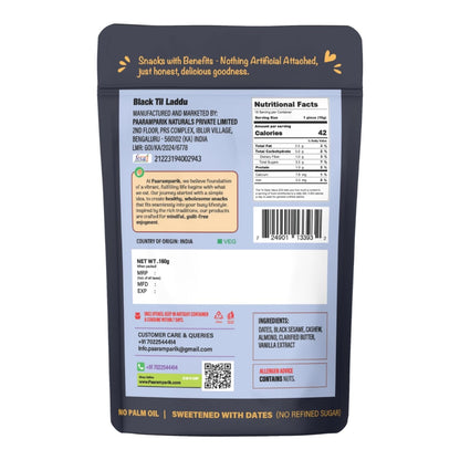 Kale Til ke Laddu Black Sesame and Dates - 150G
