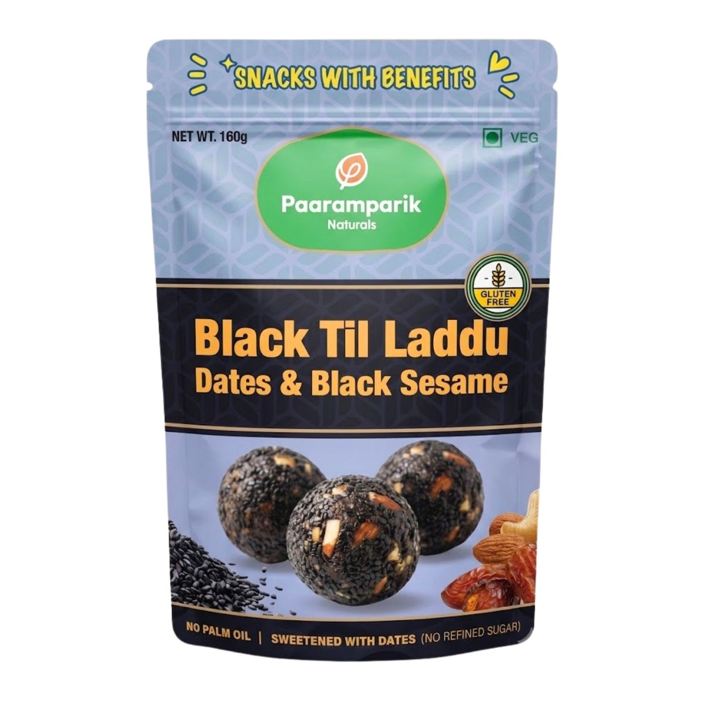 Kale Til ke Laddu Black Sesame and Dates - 150G