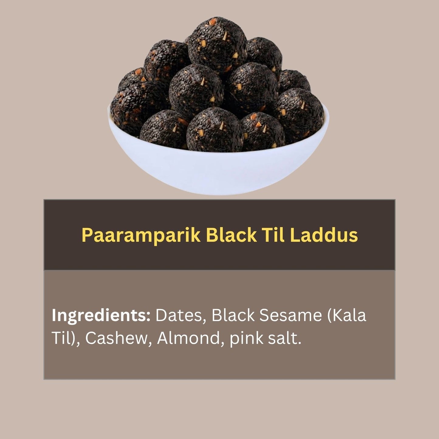 Kale Til ke Laddu Black Sesame and Dates - 150G