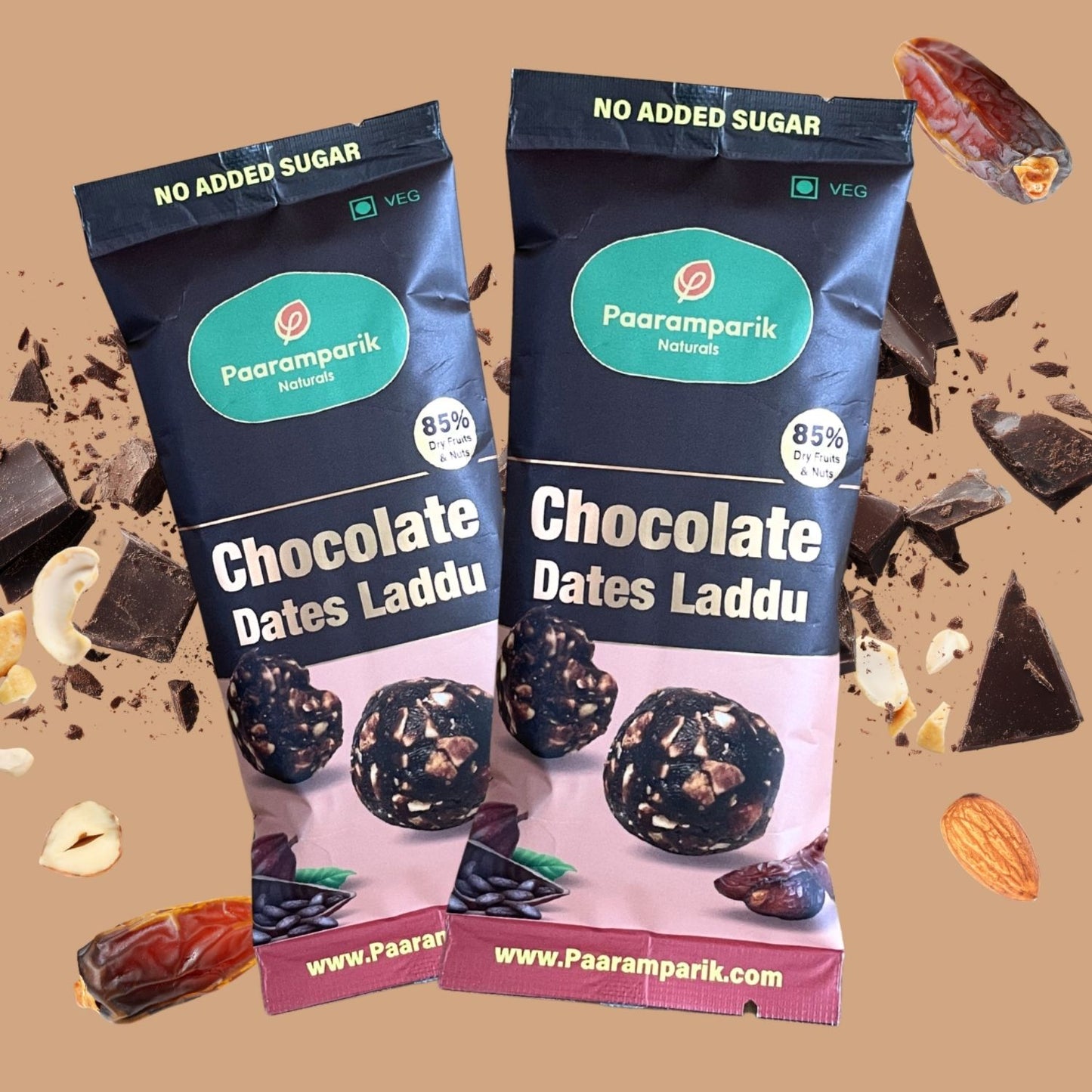 Chocolate Dates Laddu with Dry Fruits