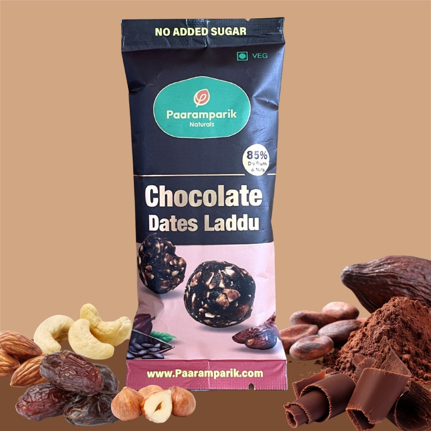 Chocolate Dates Laddu with Dry Fruits