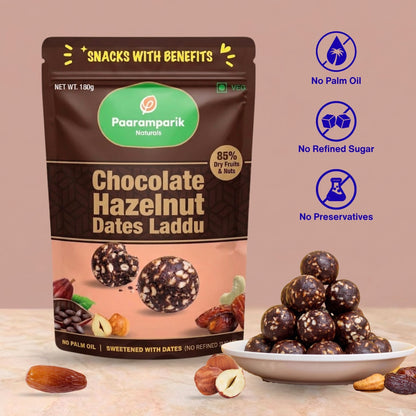 Chocolate Hazelnut Dry Fruit Dates Laddus