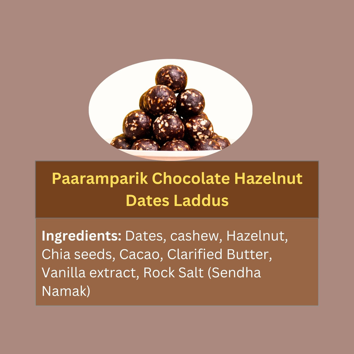 Chocolate Hazelnut Dry Fruit Dates Laddus