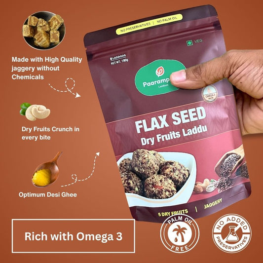 Flax Seed Laddu with Dry Fruits