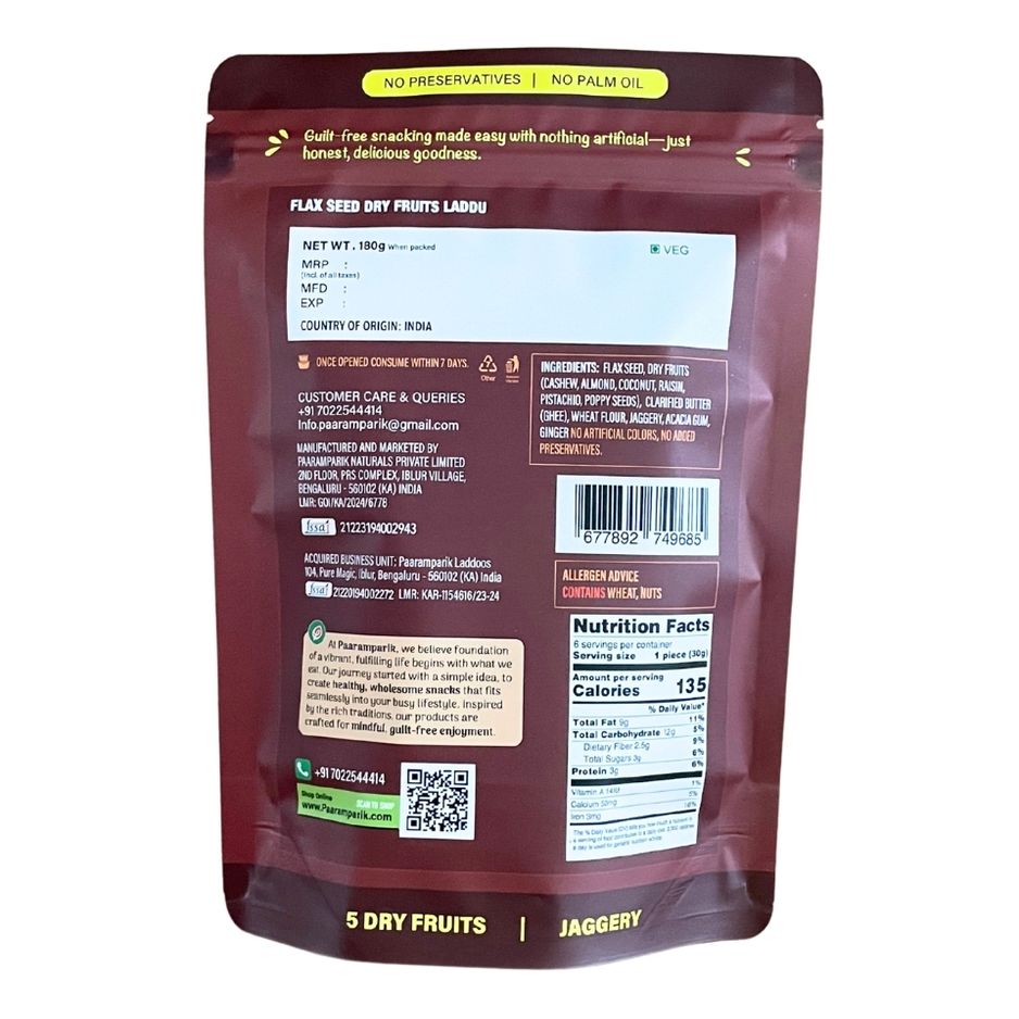 Flax Seed Alsi Laddu with Dry Fruits