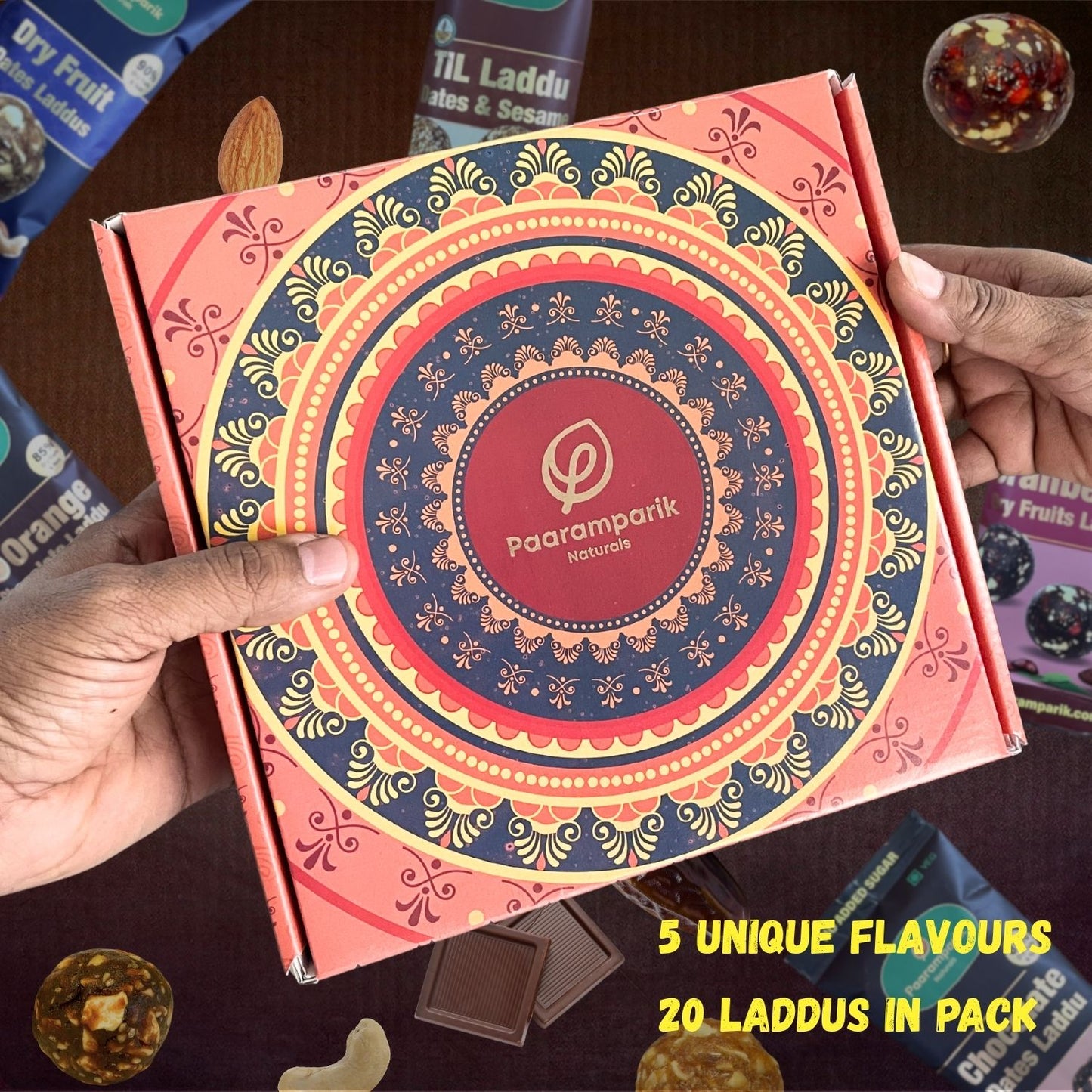Dry Fruit Laddu Assorted Box – No added Sugar, 5 Flavour