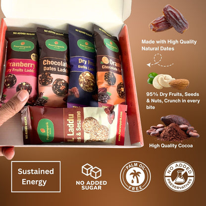 Dry Fruit Laddu Assorted Box – No added Sugar, 5 Flavour