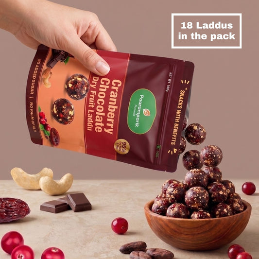 Chocolate Cranberry Dates Laddu with Dry Fruits