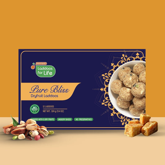 Pure Bliss Dry Fruit Laddu Giftbox – 12 pieces