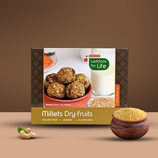 Gluten Free Millets Dry Fruit Laddu – 6 pieces