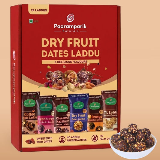 Dry Fruit Laddu Assorted Box – No added Sugar, 6 Flavour