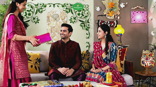 Rakhi Hamper for Brother 7 Items - Bhaiya Bhabhi Rakhi, Healthy Sweets & Gift